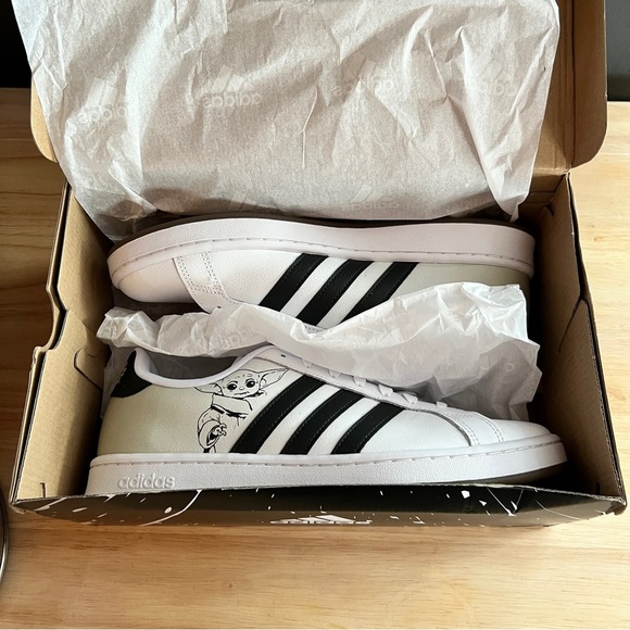 Adidas Star Wars Grand Court Baby Yoda Grogu DS Mandalorian Shoes Mens Size 10.5 - Picture 5 of 12